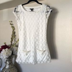 White polka dots blouse